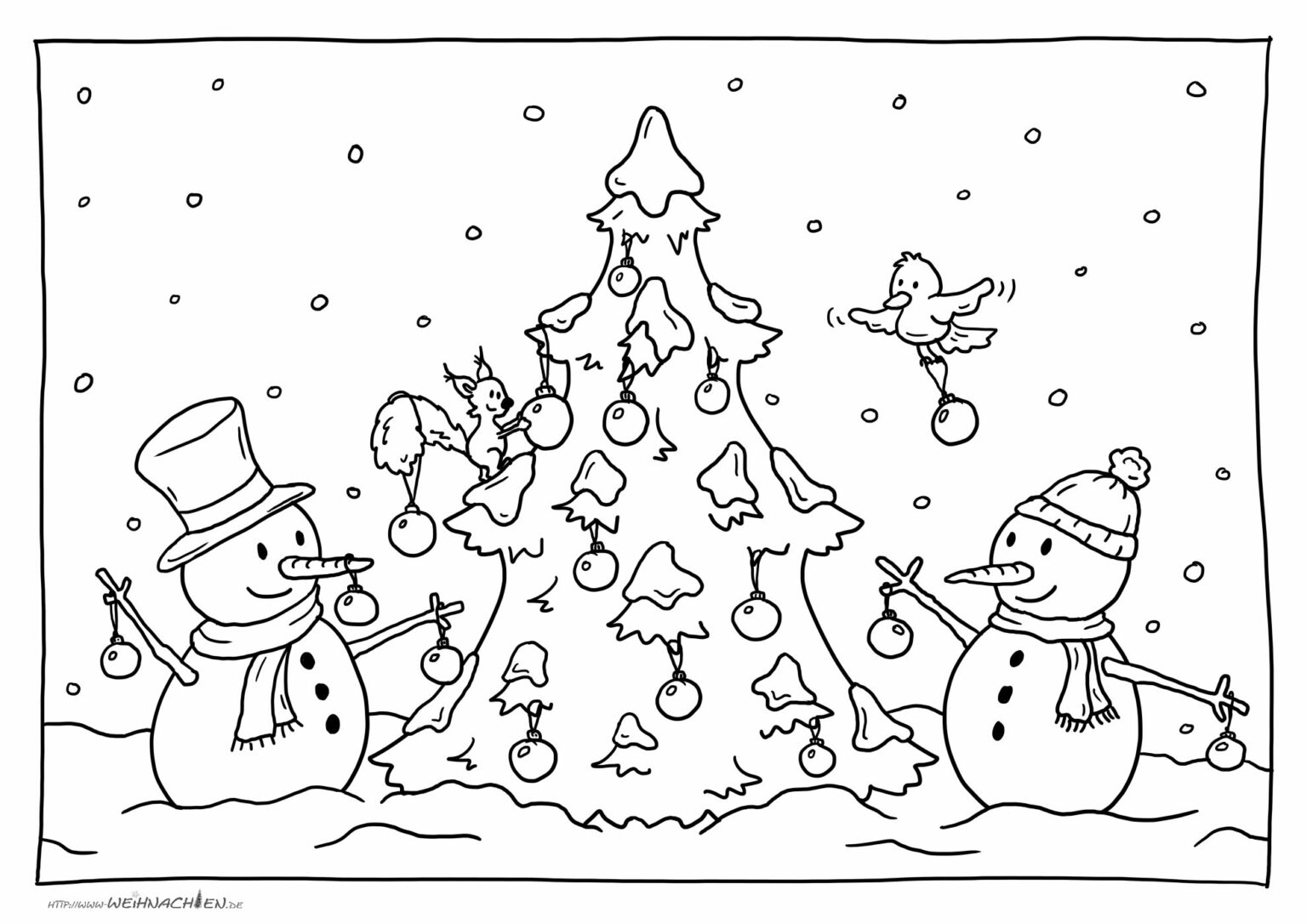  Ausmalbilder mit Weihnachtsmotiven für Kinder kostenlos Bildidee 