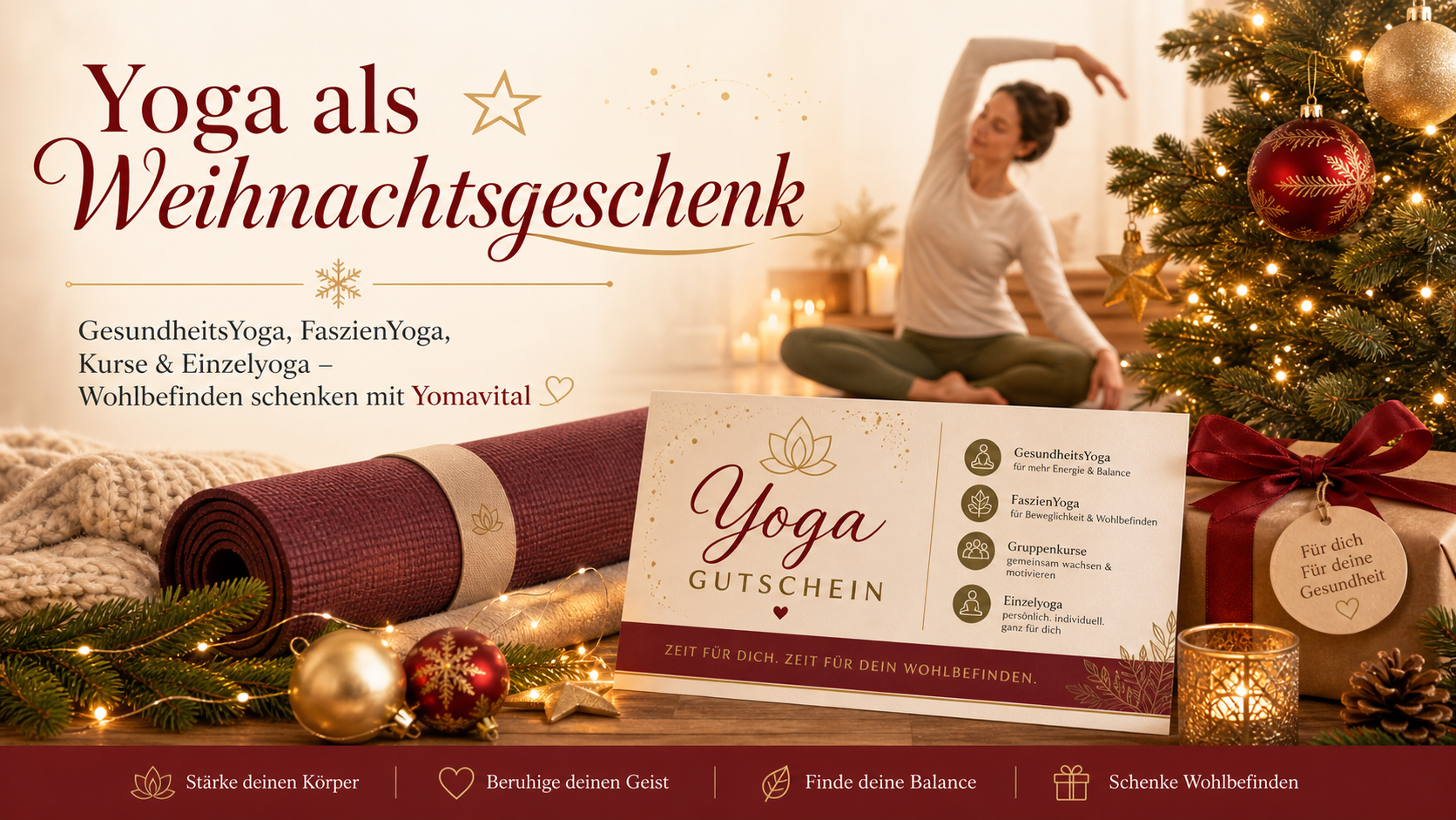 Yoga Weihnachtsgutschein